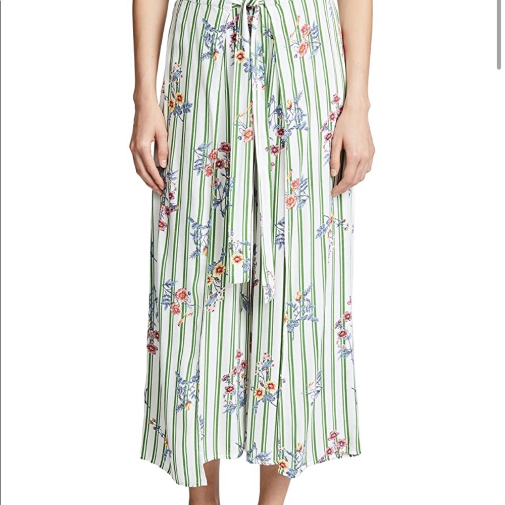 Boho green pattern pants 💐☀️💚
